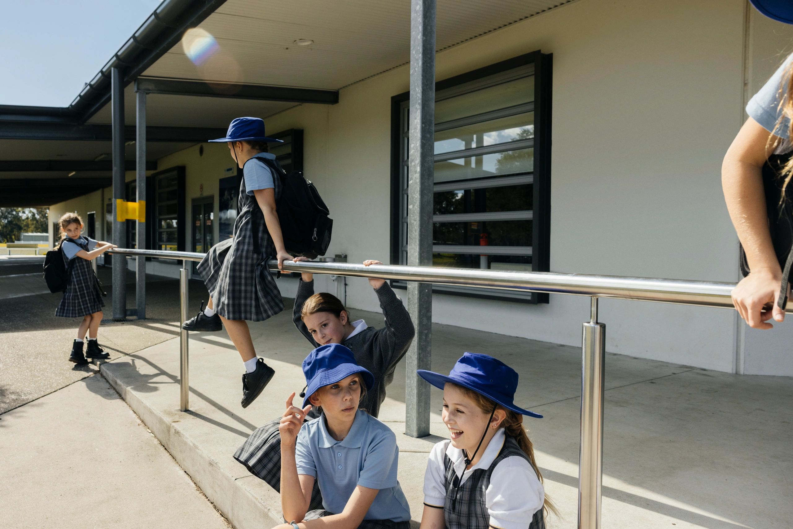 Children gathered together in a school setting